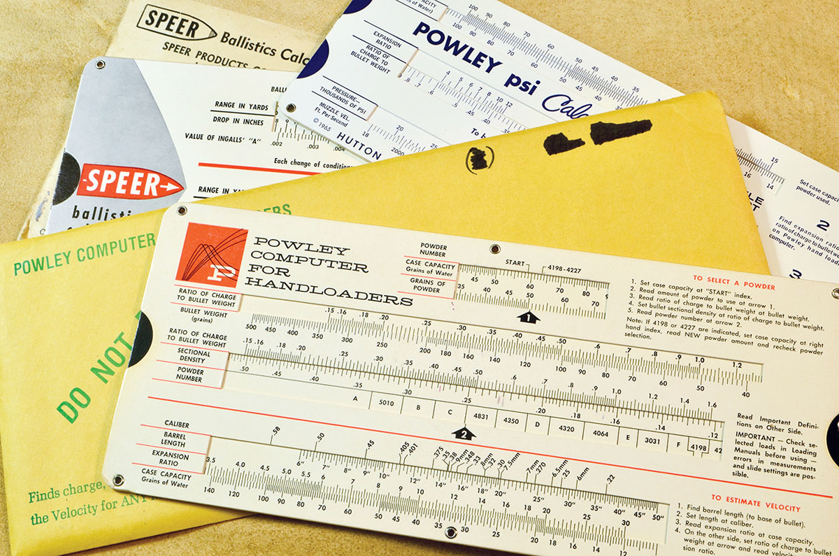 In the pre-digital era, slide charts made of high-quality cardboard were a popular method of making complex calculations. The Powley Computer for Handloaders, which came out in the early 1960s, is still very useful today.